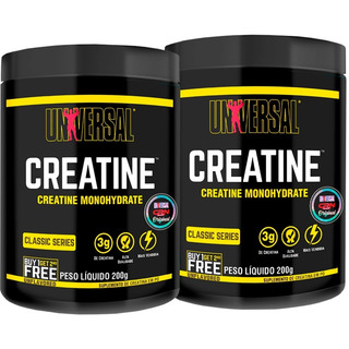 Suplemento Em Pó Universal Nutrition Creatine Creatina Monohidratada Creatine Em Pote De 200g - Kit X2 U Suplemento Em Pó Universal Nutrition Creatine Creatina Monohidratada Creatine Em Pote De 200g - Kit X2 U