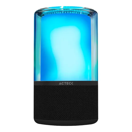 Bocina Portátil de ambientación Acteck Glee Pure AP70 Bluetooth 5.2 40W Alimentación Tipo-C Iluminación de Efectos Batería Recargable Li-Ion de 5hrs Elite Series Negro