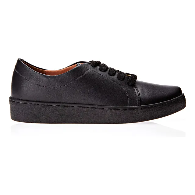 Tênis Feminino Básico Casual Liso Preto Vizzano