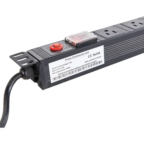 Regleta Pdu 8 Rackeable Tomas 15a Supresor De Pico Para Rack