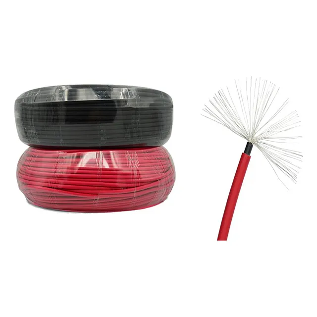 Cable Fotovoltaico Para Panel Solar F4 6.1mm Rollo 50rojo+50