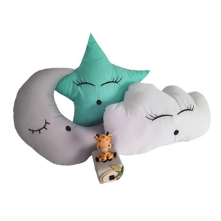 Set 3 Almohadones Complemento Cuna Bebe Set 3 Almohadones Complemento Cuna Bebe