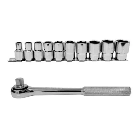 Juego De Dados 11 Pzas Con Ratchet 1/2 Sae Stanley