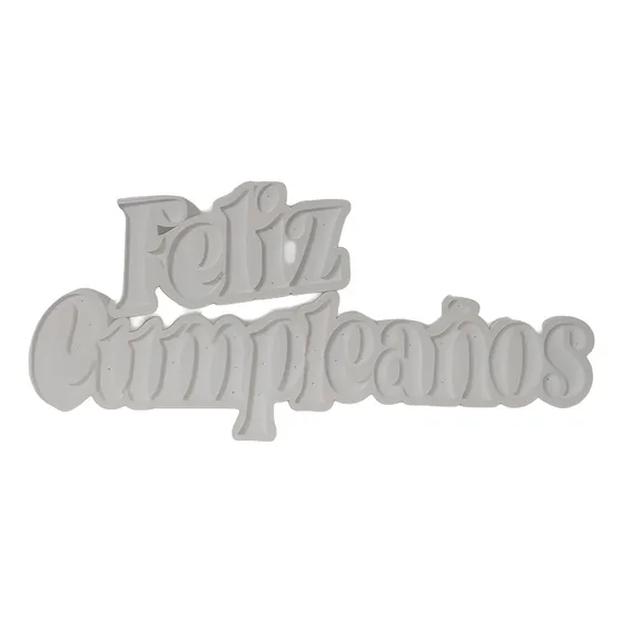 Cartel Luminoso Feliz Cumpleaños De Polifan De 20 Cm Alto 