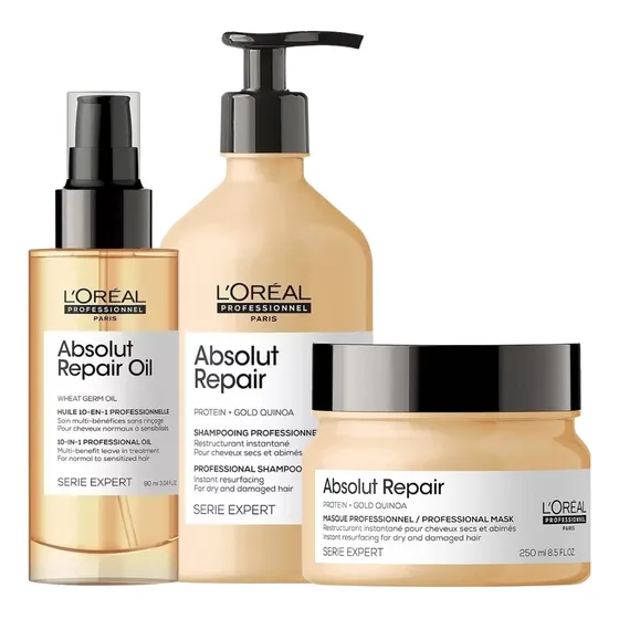 Kit Shampoo Máscara e Óleo L´Oréal Professionnel Repair