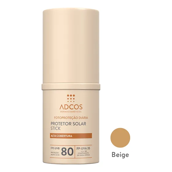 Adcos Protetor Solar Stick Tonalizante FPS 80 Beige 17g