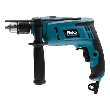 Furadeira Philco Force Pfu02 Impacto 750w 2800rpm Profission Cor Azul