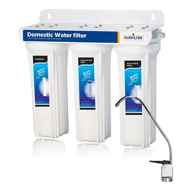 Filtro Agua Domestico 3 Etapa Con Griferia Nurfilter Genpar