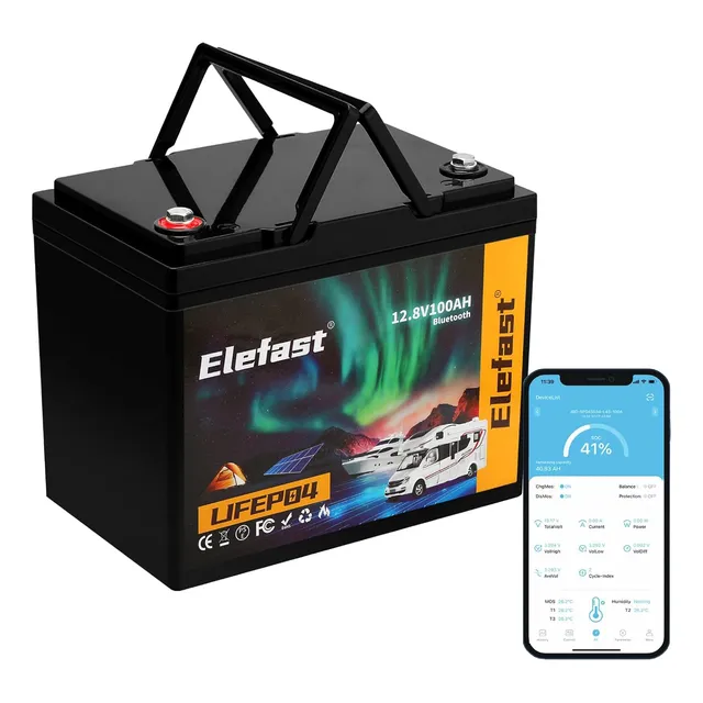 Batería De Litio Bluetooth Lifepo4 De 12 V 100 Ah