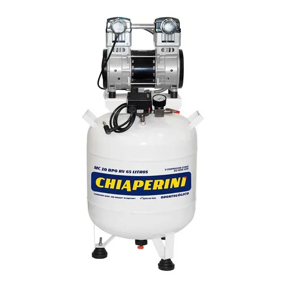 Compressor Ar Odontológico 10 Pes 65 Litros 22493 Chiaperini