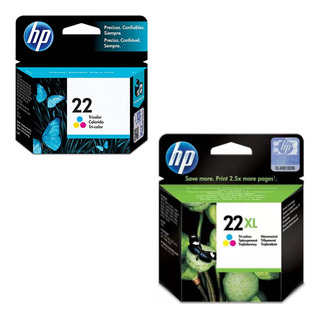 Lote 2 Cartuchos Originales Hp 22 + 22xl Tricolor Vencid 6ml Lote 2 Cartuchos Originales Hp 22 + 22xl Tricolor Vencid 6ml