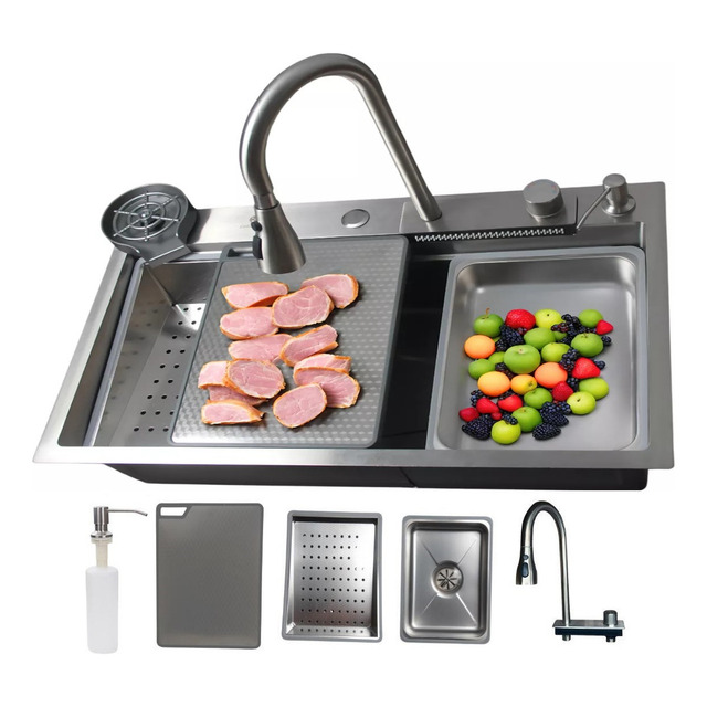 Cuba Gourmet Cozinha Premium Torneira Cascata Lavador Copos Completa Aço Inox 304 Stillus ... Cuba Gourmet Cozinha Premium Torneira Cascata Lavador Copos Completa Aço Inox 304 Stillus ...