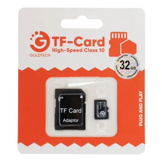 Tarjeta De Memoria 32gb Micro Sd Goldtech Con Adactador Ev