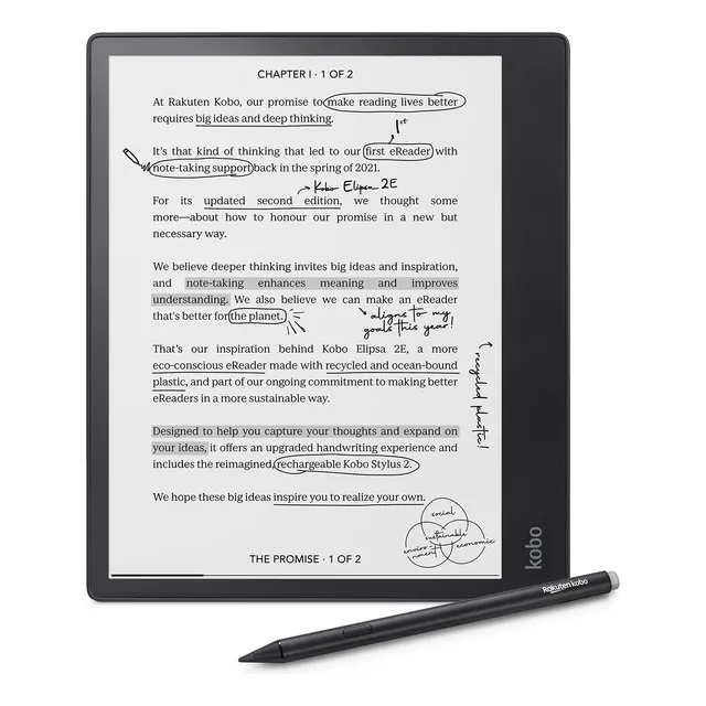 Ereader Kobo Elipsa 2e De 10,3 Pulgadas Y 32 Gb Con Kobo Sty