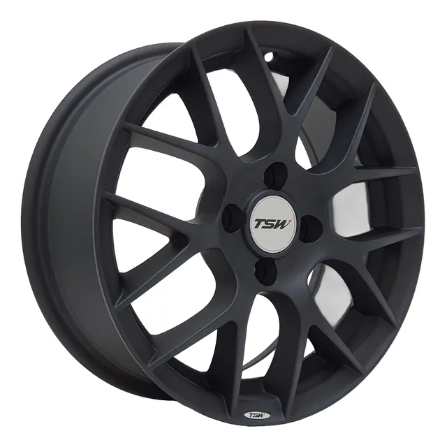 Jogo Roda Tsw Nurburgring 15 4x100 Preto Fosco Vw/gm/hyundai