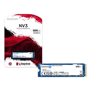 Ssd M.2 Nvme Pcie Gen 4.0 Interno Kingston Nv3 500gb M.2 2280 Snv3s/500g Velocidade De Leitura Até 5000mb/s E Gravação 3000mb/s Interno Cor Azul Ssd M.2 Nvme Pcie Gen 4.0 Interno Kingston Nv3 500gb M.2 2280 Snv3s/500g Velocidade De Leitura Até 5000mb/s E Gravação 3000mb/s Interno Cor Azul