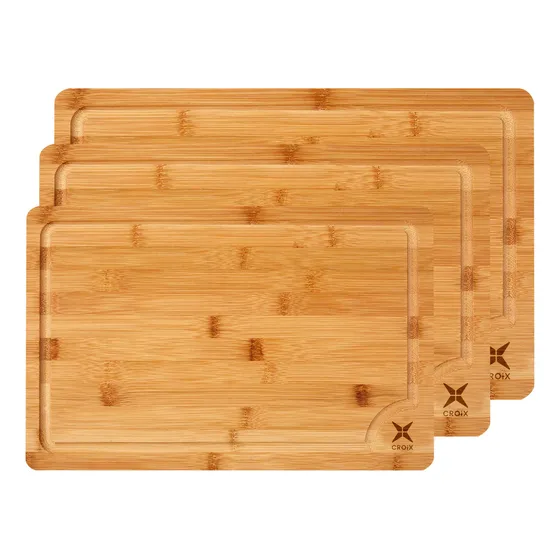 Set De 3 Tablas Croix De Bamboo Para Picar Ecológicas