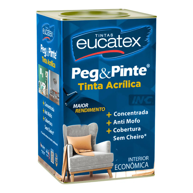 Tinta Eucatex Acrilica Pintura Parede Peg E Pinte 18 Cores