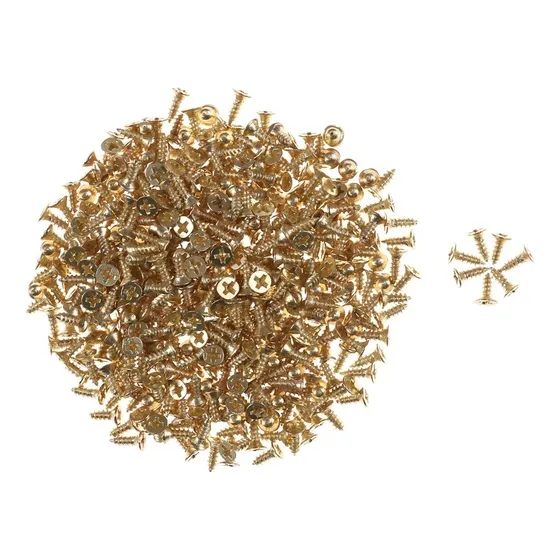 Tornillos Planos Autorroscantes Para Ganchos X 100uds 2x6 Mm