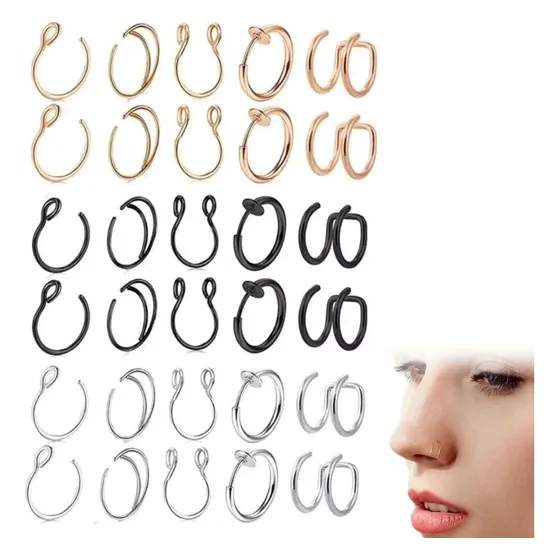 3x10 Piezas Transparente Blanco Nariz Stud Barbell Labio