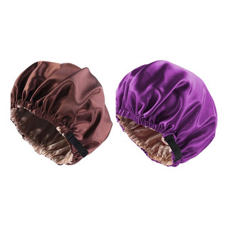 2 Gorros De Dormir Satén Pelo Rizado Capó De Seda Elástica G 2 Gorros De Dormir Satén Pelo Rizado Capó De Seda Elástica G