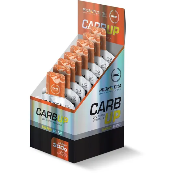 Carb Up Gel Caixa 10 Sachês - Probiótica Laranja