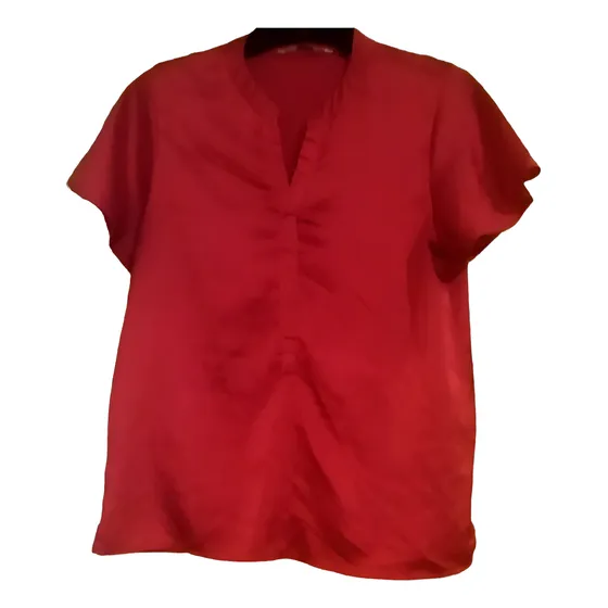 Blusa Seda Roja Talla M Nueva 