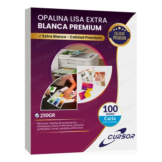 Opalina Lisa Extra Blanca Premium 250 G Carta 100 H Cursor