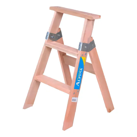 Escalera Familiar De Madera 3 Escalones Alpina - Maderwil Color Marrón claro
