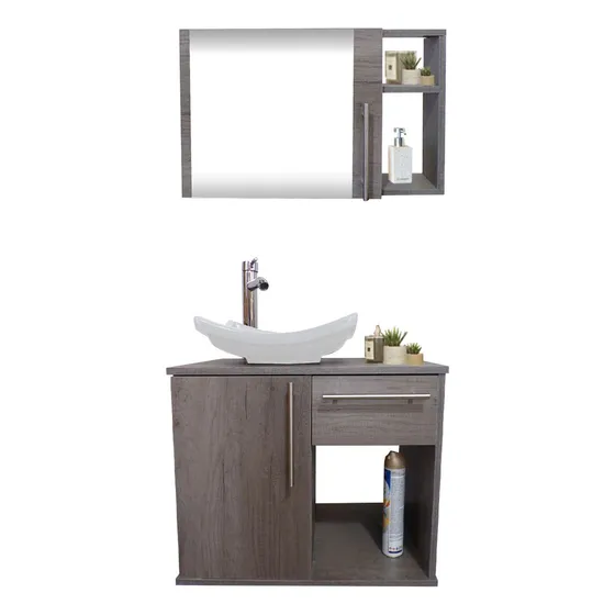 Gabinete De Baño Con Lavamanos Y Monomando Con Botiquin