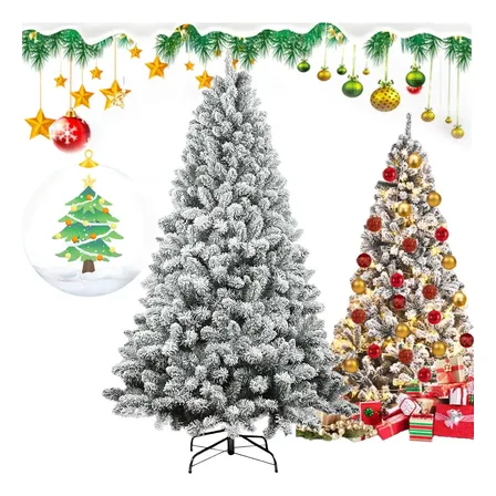 Árvore De Natal Grande Pinheiro Nevada 2,40m 1500 Galhos 240cm