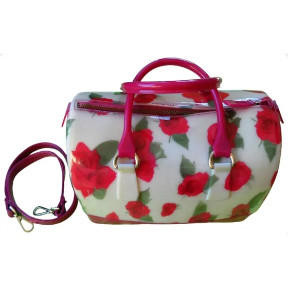 Cartera Furla Original + Correa Cartera Rosas Estampada Lujo