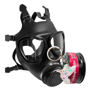 Máscara Respiratória Facial Completa Com Filtros De Carbono Máscara Respiratória Facial Completa Com Filtros De Carbono