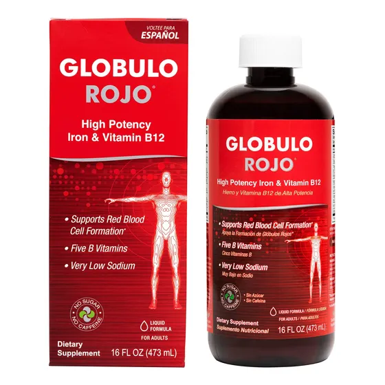 Suplemento De Hierro Globulo Rojo Líquido 473 Ml Con Vitamin