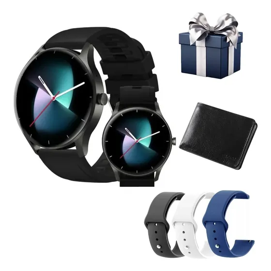 Smartwatch Redondo Com Gps, Pressão E Estilo Para Ela E Ele