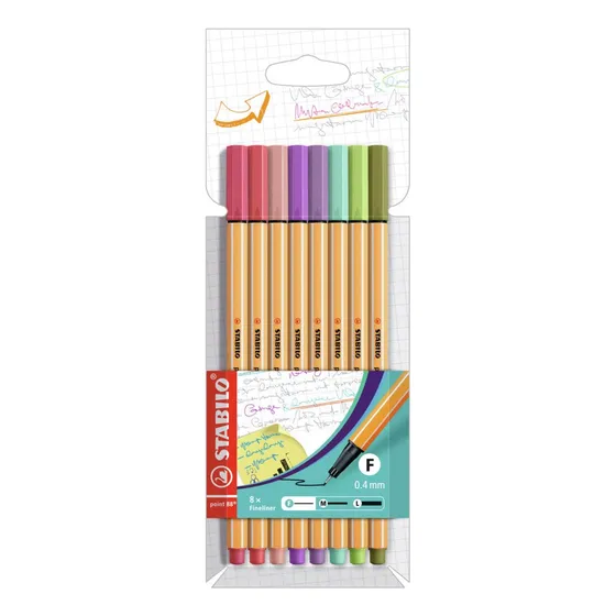 Marcador Stabilo Point 88 Estuche X8