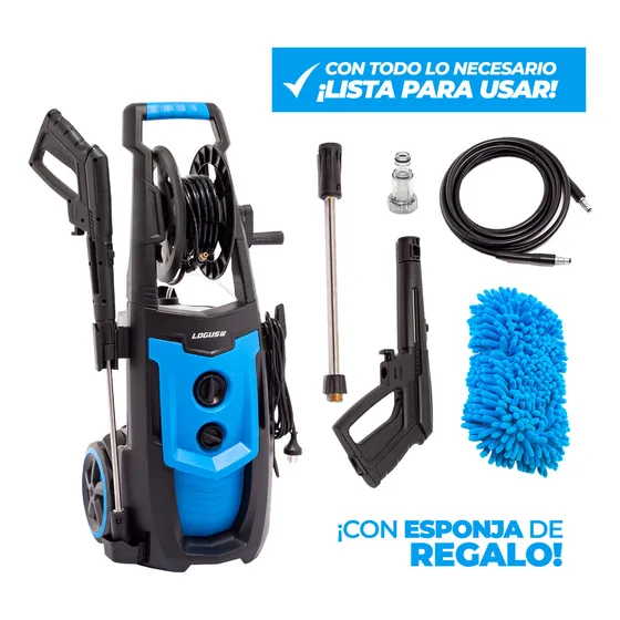 Hidrolavadora Logus HL-170 170bar 2200watts Autostop Dispenser Det Color Azul/Negro