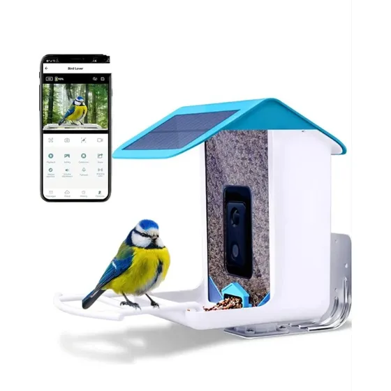 Pajarera Comedero De Aves Con Camara Hd Inteligente Inalámbr