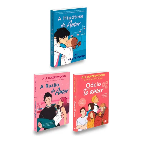 Kit Hipótese Do Amor+a Razão Do Amor+ Odeio Te Amar - Ali Hazelwood: Não Aplica, De : Ali Hazelwood / Tradução: Thaís Britto. Editorial Editora Arqueiro, Tapa Mole En Português, 2022