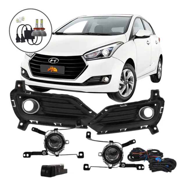 Kit Farol Milha Neblina Hb20 2016 17 18 19 Trip + Super Led