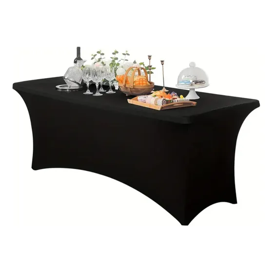 Toalha De Mesa De 4 Pés Para Eventos Retangulares Stretch Ch