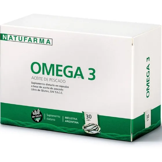 Omega 3 Aceite De Pescado 1000 Mg 60 Cápsulas Natufarma Sabor Sin sabor