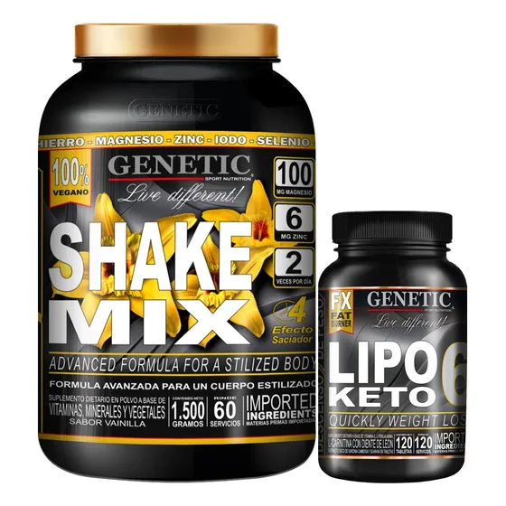 60 Días Batido Dieta Vegano Quemagrasas Lipo 6 Keto Genetic