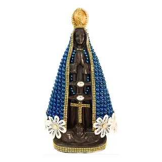 Imagem Nossa Senhora Aparecida Com Pérola 30cm Imagem Nossa Senhora Aparecida Com Pérola 30cm