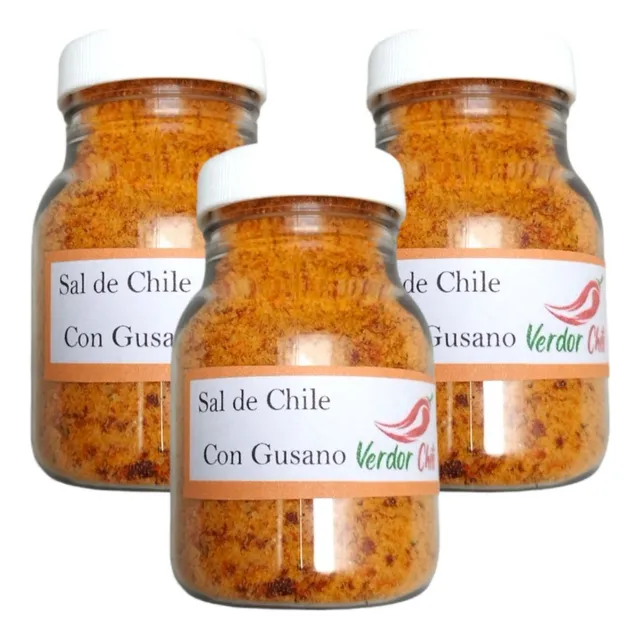 Sal De Gusano Gusanito Oaxaca 3 Botes De 100 G Cada Uno