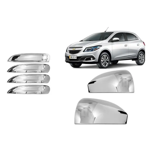 Kit Aplique Cromado Onix 2013 Até 2019 Maçaneta E Retrovisor