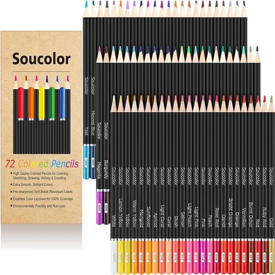 72 Lápices De Colores Soucolor- Suaves - Calidad Prismacolor
