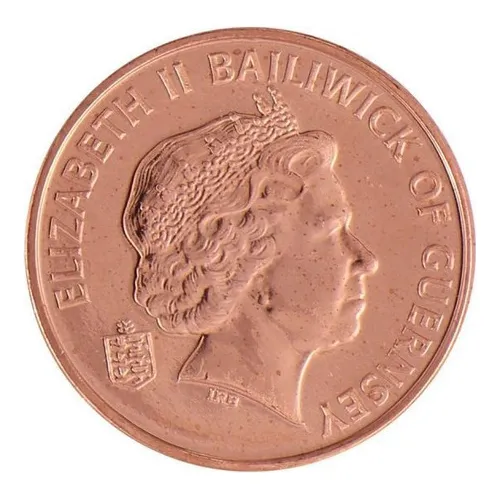 Moedinha Das Ilhas Guernsey 1 Penny 2012 Rainha Elizabeth Fc