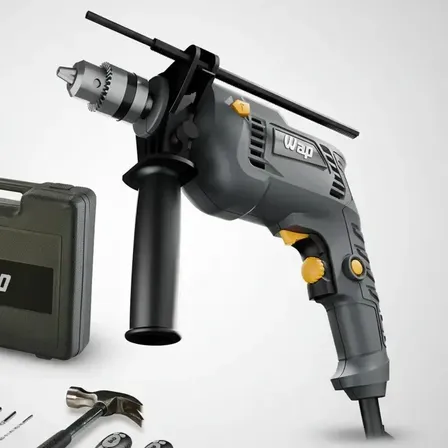 Parafusadeira E Furadeira De Impacto Wap Wf 700k10 700w Cinza, Amarela e Preta