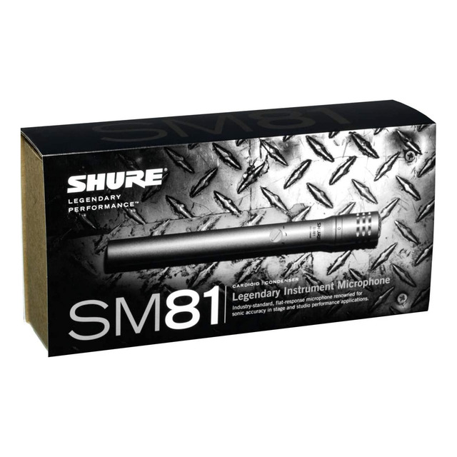 Microfone Shure Condensador Unidirecional Sm81 Lc - Novo Microfone Shure Condensador Unidirecional Sm81 Lc - Novo